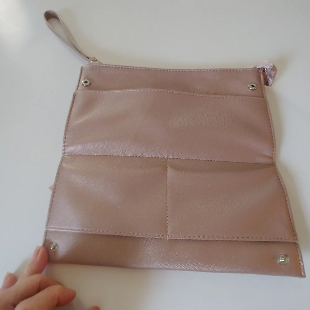 Metallic Rose/Gold Cosmetic Bag/clutch